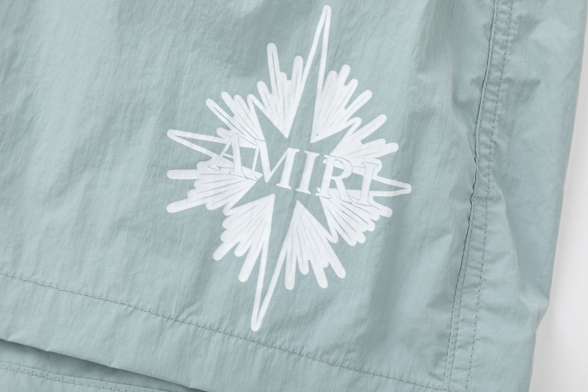 AMRI Starburst logo shell swim shorts